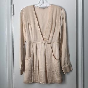 Cream mini dress with pockets